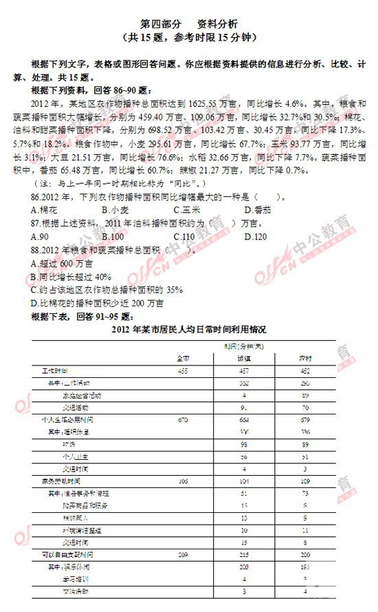 廣東公務(wù)員行測 解析